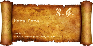 Mars Gara névjegykártya